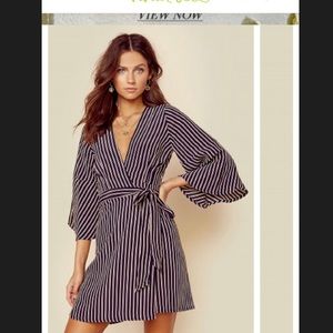 Faithful the brand Corelli stripped wrap dress